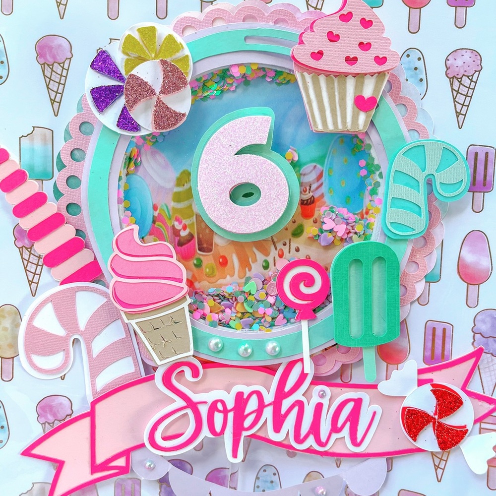 Candy Land Shaker Cake Topper